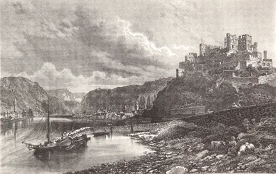 Saint Goar, gravure sur acier d